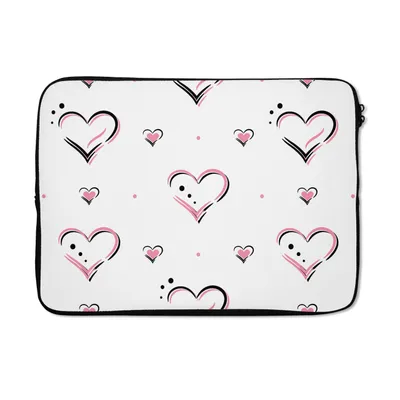 Produktbild von MuchoWow® Laptop Hülle 13 Zoll Liebe - Rosa - Geschenk zum Valentinstag Laptoptasche - Laptophülle - Sleeve - Rundumschutz