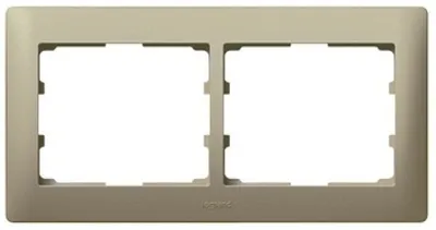 Produktbild von Legrand 771402 Rahmen 2-fach waagerecht Galea titanium