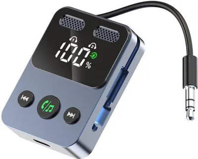 Produktbild von Universal-Bluetooth-Adapter mit verlustfreier Bass, 3,5 mm AUX-Eingang, LCD-Anzeige, für TV/Fahrzeug/Auto/Kopfhörer.