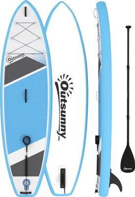 Produktbild von Stand Up Paddling Board Set Aufblasbar 320cm SUP Board mit Verstellbares Paddel Rutschfest EVA-Deck Fußschlaufe Pumpe
