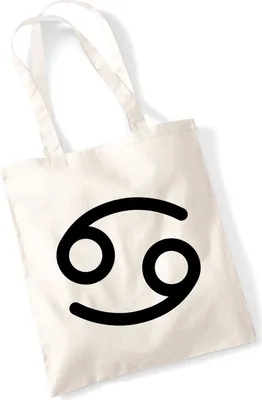 Produktbild von Huuraa Jutebeutel Krebs Sternzeichen Zeichen 10 Liter Natural Baumwolle Tasche Geschenkidee