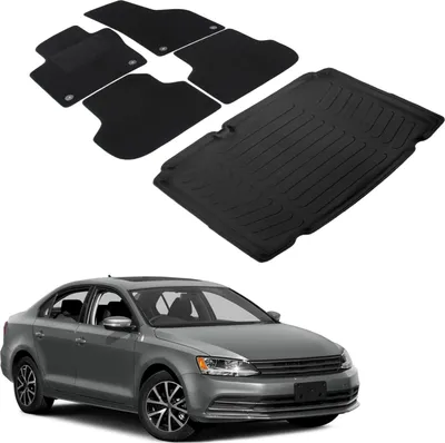Produktbild von Kofferraumwanne Fußmatten Set Für Volkswagen Jetta 2011-2018, Genaue Passform