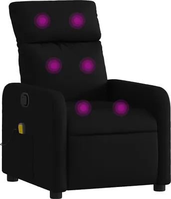 Produktbild von vidaXL Massagesessel Schwarz Stoff