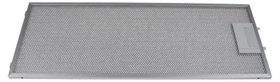 A metal filter for a kitchen hood.