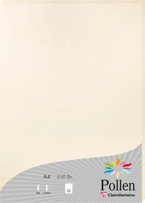 Immagine prodotto di Clairefontaine carta Pollen A4 210g 25 fogli avorio perla DIN A4