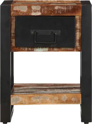 Immagine prodotto di Comodino Multicolore 35x34x45 cm in Legno Massello Recupero