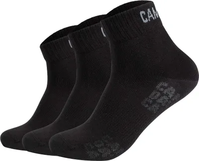 Produktbild von CAMP DAVID Herren Quartersocken, 3er Pack - Action-Mesh Baumwolle Quarter 3P, Logo Schwarz 43-46