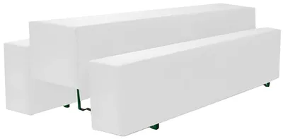 3-teilige Tisch-Bank-Hoezen-Set 220x50 cm, weiß