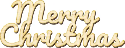 Produktbild von Weihnachtsaufschrift aus Sperrholz, 120 x 45 mm