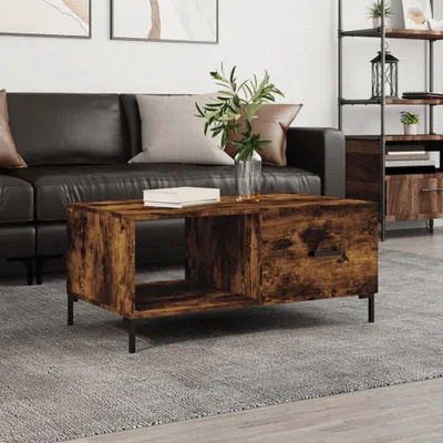 Produktbild von The Living Store Couchtisch Räuchereiche 90x50x40 cm Holzwerkstoff