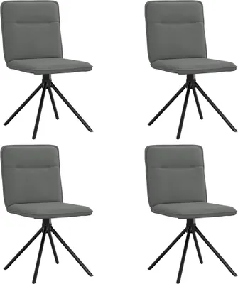 Produktbild von vidaXL Esszimmerstühle 4 Stk. Dunkelgrau Stoff
