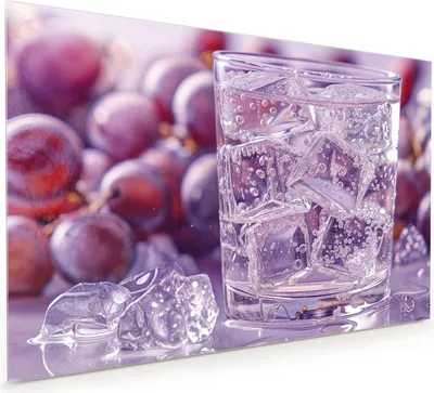 Produktbild von Küchenrückwand Spritzschutz Glas mit Motiv Traubeneisgetränk 40 x 40 cm