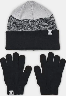 Produktbild von Under Armour Mädchen-Mütze & Handschuh-Set – Schwarz OSFM
