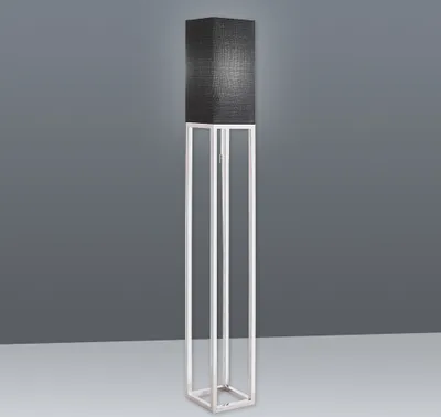 Obrázok produktu pre Stojacia lampa Näve - Materiál: kov, plast, textil - Farba tienidla: tmavosivá Farba podstavca: chróm; 2064822