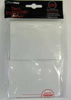 Produktbild von Ultra Pro Deck Protector Sleeves White (100) Hüllen (66x91mm)