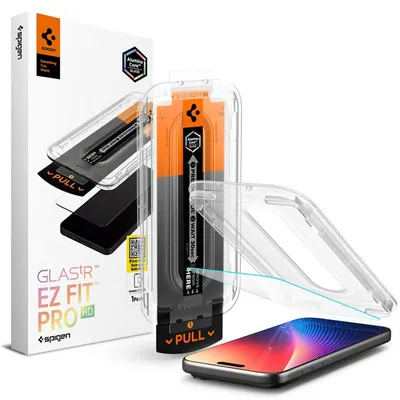 Produktbild von Spigen Glas.tR EZ Fit Pro HD, Apple, iPhone 17 Pro Max / iPhone 16 Pro Max, Staubresistent, Kratzresistent, Transparent, 1 Stück(e)