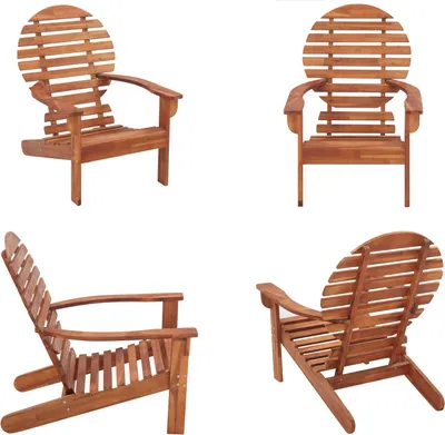 Obrázek produktu pro vidaXL Židle Adirondack z masivního dřeva akácie - Zahradní židle - Zahradní křesla - Zahradní nábytek