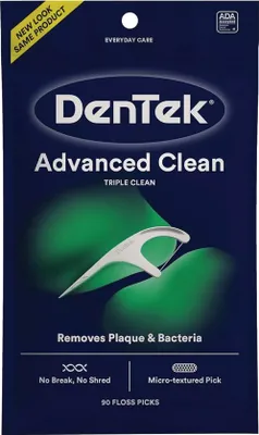 Produktbild von Dentek | Zahnstocher mit Fluor - 90 Stück - Mint - Kariesprophylaxe, frischer Atem