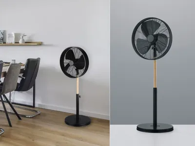 Obrázok produktu pre Stolový ventilátor, 3-rýchlostný, oscilačný, H 90-105 cm, VIKING