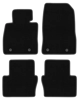 Zdjęcie produktu dla Dywaniki samochodowe welurowe BASIC do: Mazda 2 IV (2014-, hatchback) czarne, z mocowaniami