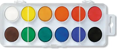 Immagine prodotto di Scatola colori KOH acquerelli scuola 12 bianco K