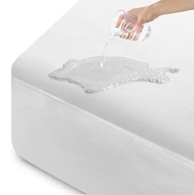 Immagine prodotto di Coprimaterasso impermeabile - Lenzuolo con angoli 140x200 cm - Microfibra bianca