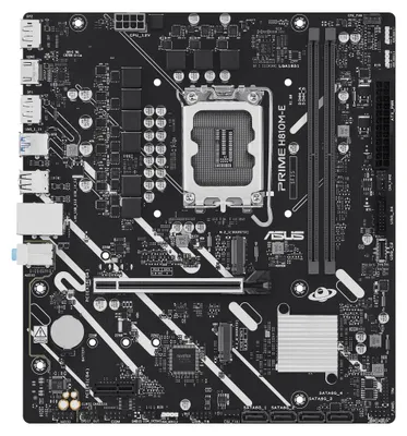 Produktbild von ASUS PRIME H810M-E-CSM, Intel, LGA 1851 (Socket V1), Intel Core Ultra (Series 2), LGA 1851, DDR5-SDRAM, 128 GB