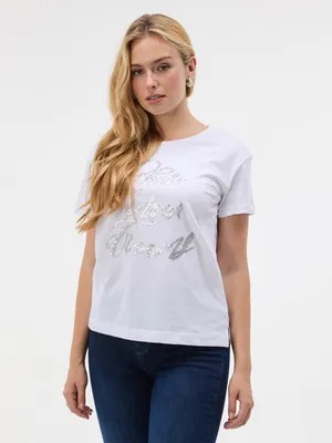 Produktbild von Orsay Weißes, kurzärmeliges Damenoberteil XL