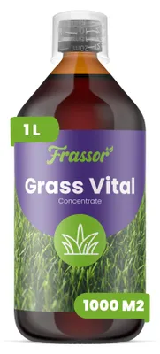 Produktbild von Grass Vital Konzentrat 1 L – 250 m2 – Pflanzliches Rasenpflege-Konzentrat Für Garten, Sportflächen Und Grünanlagen – Frassor