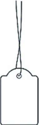 Produktbild von Hängeetiketten 25x38mm mit Faden weiß VE=16x1000 Stück