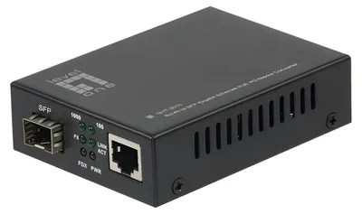 Produktbild von LevelOne GVT-2010 - Medienkonverter - 100Mb LAN - 10Base-T, 100Base-TX, 1000Base-T, 1000Base-X - RJ-45 / SFP (mini-GBIC)