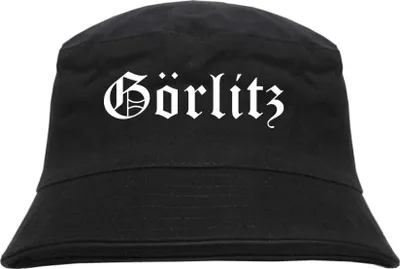 Produktbild von Görlitz Fischerhut - Altdeutsch - bedruckt - Bucket Hat Anglerhut Hut Schwarz L/XL