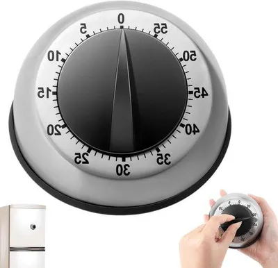Productafbeelding van Keukentimer - Kookwekker Timer - Koken Bakken - Mechanisch Luid Alarm - 63 x 102 x 63 cm - Wit
