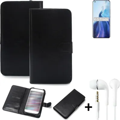 Produktbild von K-S-Trade Wallet Case Handyhülle kompatibel mit Xiaomi Mi 11 Pro Schutzhülle Flip cover Flipstyle Tasche Hülle Flipcover Slim Bumper schwarz + in