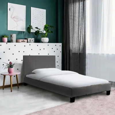 Produktbild von BETT DUBLIN mit Lattenrost / Bett 90x190 - Dunkelgrau