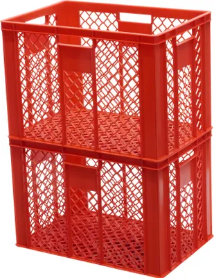 Produktbild von 2 Stück Bäckerkisten / Brotkisten 600 x 400 x 410 mm Farbe: rot