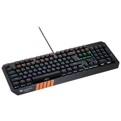 Obrázek produktu pro Canyon Hazard, Plná velikost (100 %), Kabel, USB, Mechanický spínač, LED, Černá