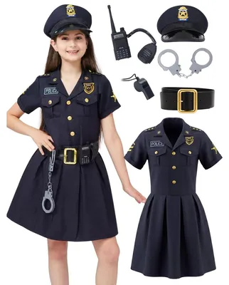 Immagine prodotto di Costume da poliziotta per bambine - Set da poliziotta - Taglia X-Large 12-14 anni