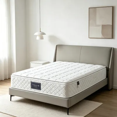 Immagine prodotto di Materasso a molle insacchettate INONEFT, 90 x 200 x 25 cm, materasso in schiuma fredda a 7 zone, con sistema di molle insacchettate, rivestimento in microfibra, grado di rigidità H3, Öko-Tex