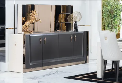 Produktbild von Möbel Gruppe Set 2tlg. Kommode Spiegel Kommoden Schrank Luxus Regal Konsole