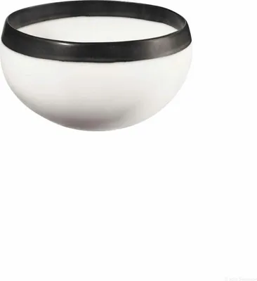 Immagine prodotto di ASA Selection onda Schale organisch, Schüssel, Suppenschale, Stoneware, Weiß / Schwarz, Ø 18 cm, 61042091