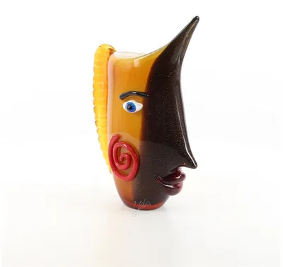 Productafbeelding van Een Abstracte Glazen Vaas In Murano Stijl