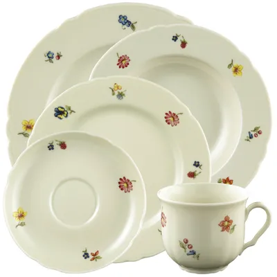 Produktbild von Seltmann Weiden Marieluise Kombiservice, 6 Person(en), Porzellan, Cremefarben, Rund, 25 cm, 23 cm