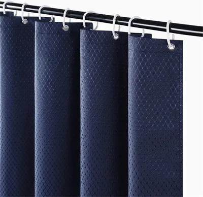 Image de Rideau de douche imperméable bleu marine 90 x 180 cm