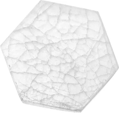 Produktbild von Selenit Sechseck Platte 8x7cm – Sechseckige Platte für Edelsteine und Schmuck