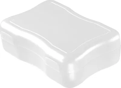 Immagine prodotto di Scatola per il pranzo "Wave" grande - Scatola per il pranzo senza BPA con chiusura a scatto - Scatola per il pranzo sostenibile  Germany per bambini a scuola e all'asilo - Bianco