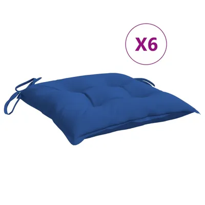 Produktbild von vidaXL Stuhlkissen 6 Stk. Blau 40x40x7 cm Oxford-Gewebe
