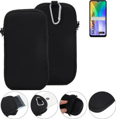 Produktbild von K-S-Trade Neopren-Hülle Handyhülle kompatibel mit Huawei Y6p Schutzhülle Neoprenhülle Sleeve Schutz-Hülle Gürtel Tasche Case Holster Handytasche