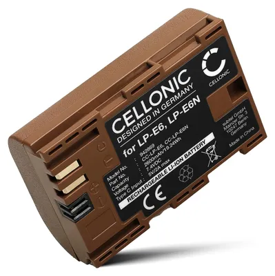 Immagine prodotto di CELLONIC 1x Batteria per Fotocamera Compatibile con Canon EOS R7, EOS 70D, EOS 5D Mark IV, LP-E6 – (2600mAh, 7.4V)