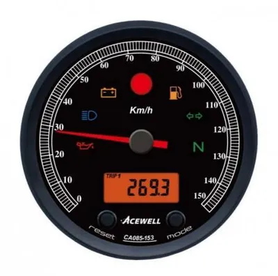 Image de ACEWELL Tachymètre analogique 150 Km/h Digital DZM
